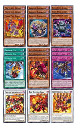 Red Dragon Achfiend Deck Core 21 Cards BLZD Blazing Dominion YuGiOh Preorder - Image 1