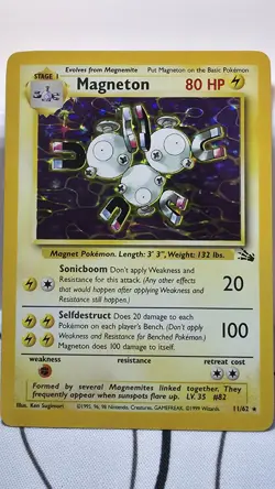 Magneton 11/62 Fossil Holo NM Pokemon Card 1999 Base Vintage WOTC Pokemon - Image 1