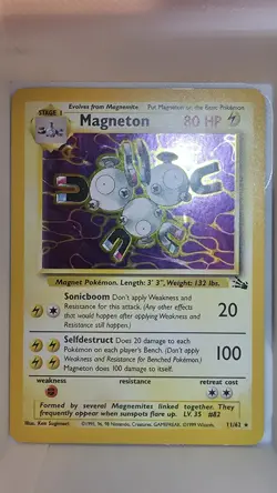 Magneton 11/62 Fossil Holo NM Pokemon Card 1999 Base Vintage WOTC Pokemon - Image 3