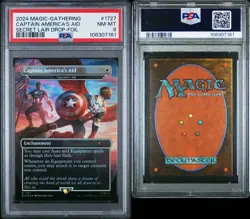 2024 MTG Captain America's Aid - Sigarda's Aid Secret Lair Drop Foil PSA 8 - Image 3