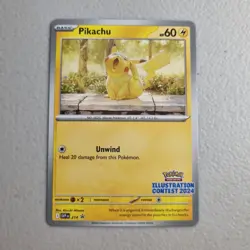 Pikachu SVP 214 - Black Star Promo - Illustration Contest 2024 - Pokemon TCG NM - Image 1
