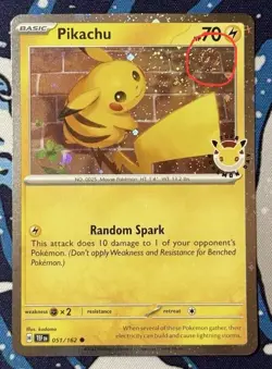 (Looking at SWIRL)Pikachu 051/162 2026 Pokemon Day 30th Anniversary Stamped+Coin - Image 1