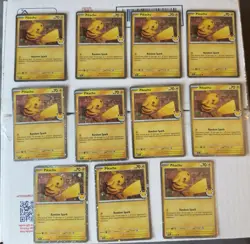 (11) 30th Anniversary Pokemon Day Pikachu Promo Card lot *ALL HAVE A SWIRL* - Image 1