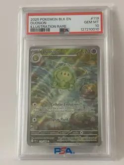 Pokemon Duosion Illustration Rare Holo 119/086 Sv: Black Bolt 2025 PSA 10 - Image 1