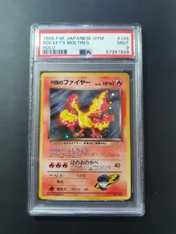 Gym Hero Rockets Moltres Psa 9 Mint Original Pokemon Card Wotc - Image 1