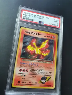 Gym Hero Rockets Moltres Psa 9 Mint Original Pokemon Card Wotc - Image 3
