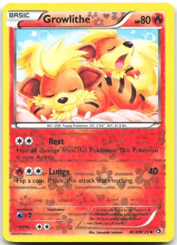 Growlithe RC4/RC25 Holo Legendary Treasures: Radiant Collection Pokemon LP - Image 1