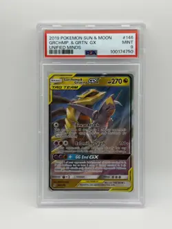 Pokemon TCG - 2019 Sun & Moon Unified Minds 146 Garchomp & Giratina GX PSA 9 - Image 2