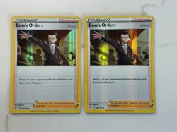 Boss's Orders 154/192 x2 2x Pokemon Card Rebel Clash 2020 LP - Image 1