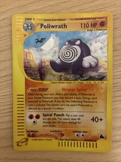 2003 Pokemon Poliwrath H24/H32 Holo Rare Skyridge e-Reader WOTC Era - Image 1