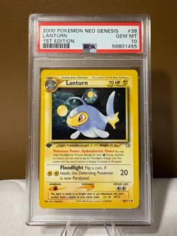 PSA 10 Lanturn 1ST EDITION #38 NEO GENESIS 2000 Pokemon - Image 1