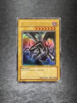 YuGiOh! Red-Eyes Black Dragon LOB-E056 - Error Misprint Foil Shift Near Mint - Image 1