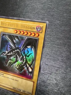 YuGiOh! Red-Eyes Black Dragon LOB-E056 - Error Misprint Foil Shift Near Mint - Image 4