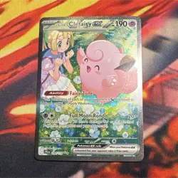 Pokemon Lillie's Clefairy Ex Full Art Holo 184/159 Sv09 Journey Together - Image 1