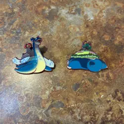 Snorlax and Lapras Vmax Official Exclusive Pokemon TCG Enamel Pins - Image 1