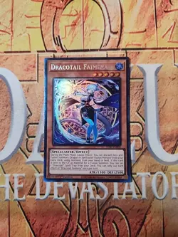 Dracotail Faimena JUSH-EN002 Collector Rare 1st Ed NM Yugioh - Image 1