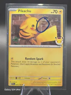 Pikachu Pokemon Day 2026 #051/162 with *SWIRL** Cosmic Holo NM/MINT ( 1 ) - Image 1