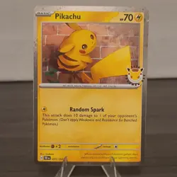 Pokemon TCG Pikachu TEF Promo Stamped Holo 051/162 Pokemon Day NM - Image 1