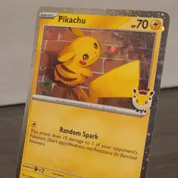 Pokemon TCG Pikachu TEF Promo Stamped Holo 051/162 Pokemon Day NM - Image 2