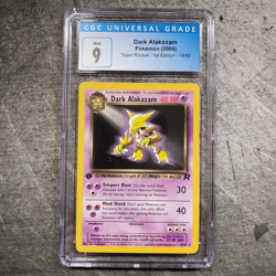 CGC 9 Dark Alakazam 18/82 Pokemon Team Rocket 1st Edition - Image 1