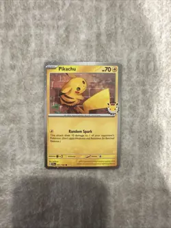 2026 Pokemon Day Pikachu 051/162 Stamped Promo HOLO SWIRL | NM - Image 1