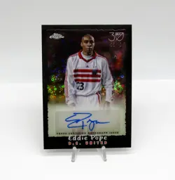 2025 Topps Chrome MLS 1995 Auto Black Donut Holes 6/10 Eddie Pope D.C. United - Image 1