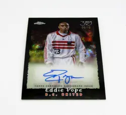 2025 Topps Chrome MLS 1995 Auto Black Donut Holes 6/10 Eddie Pope D.C. United - Image 2