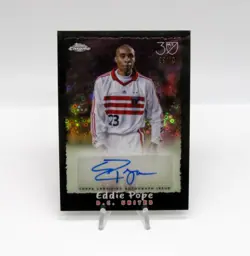 2025 Topps Chrome MLS 1995 Auto Black Donut Holes 6/10 Eddie Pope D.C. United - Image 3