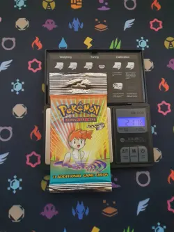 Pokemon 1999 Gym Heroes Booster Pack Long Crimp 21.16g Misty Artwork WOTC - Image 1