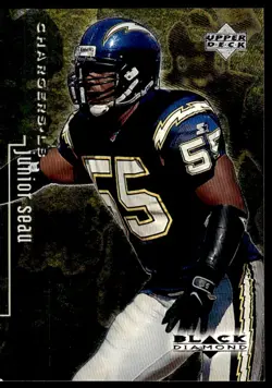 1998 Upper Deck Black Diamond Rookie Edition Triple Junior Seau /1500 San Diego - Image 1