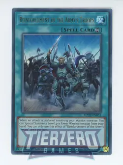 Yugioh MP22-EN051 Reinforcement of the Army's Troops Ultra Rare 1st Edition NM - Image 1