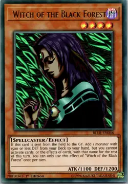 Yugioh Witch of the Black Forest BLLR-EN046 1st Edition Ultra Rare NM - Image 1