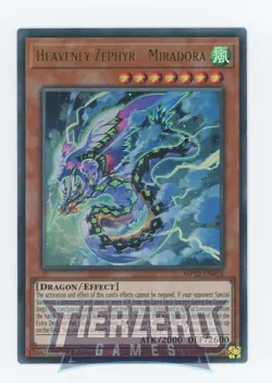 Yugioh MP22-EN016 Heavenly Zephyr - Miradora Ultra Rare 1st Edition Near Mint - Image 1