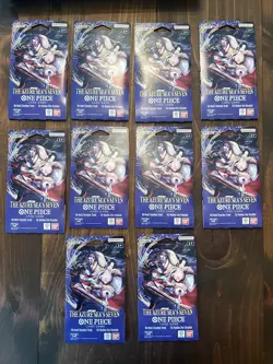 One Piece TCG The Azure Sea’s Seven OP-14 Sleeved Booster Pack Lot Of 10 Sealed - Image 1