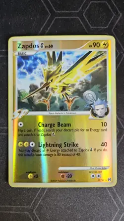 Zapdos G 12/99 Reverse Holo Rare Pokemon Card LP - Image 1