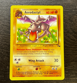 POKEMON TCG - ENGLISH FOSSIL SET AREODACTYL 16/62 NON HOLO RARE CARD LP MP - Image 1