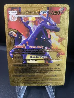 Charizard GX | Pokemon Gold Foil Fan Art Display Card - Image 1