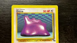 POKEMON TCG - ENGLISH FOSSIL SET DITTO 18/62 NON HOLO RARE CARD LP MP - Image 2