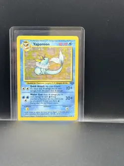Pokemon TCG Vaporeon Holo Rare Card Jungle, 12/64 - Image 1