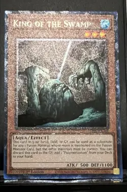 Yugioh King of the Swamp JUSH-EN046 Collector's Rare 1st Ed Near Mint - Image 1
