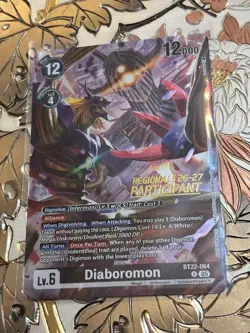 Digimon Card Game Diaboromon BT22-064 R Regionals 2026 Participant Promo Alt Art - Image 1