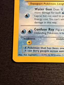 Lapras 10/62 Pokemon TCG Fossil Holo Foil Rare Card Lightly Played LP - Image 5