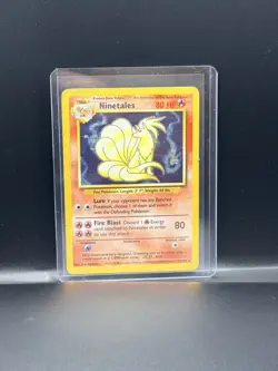 Pokemon TCG Ninetales Base Set Holo Rare Card 12/102 Unlimited - Image 1