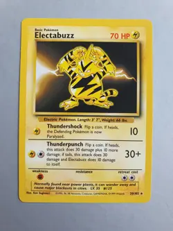 Electabuzz 20/102 Pokemon TCG Base Set (1999) Rare NM - Image 1