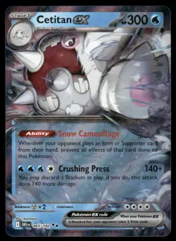 Pokemon Cards Cetitan ex 065/182 Destined Rivals Double Rare NM - Image 1