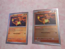 Pokemon Karten Glumanda 1x normal 1x Reverse Holo Mega-Entwicklung Fatale Flamme - Image 1