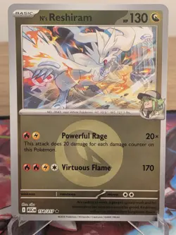 N'S RESHIRAM 154/217 RARE ASCENDED HEROES POKEMON REVERSE HOLO NM - Image 1