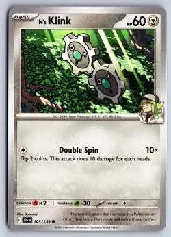 N'S KLINK 103/159 COMMON JOURNEY TOGETHER POKEMON NM - Image 1