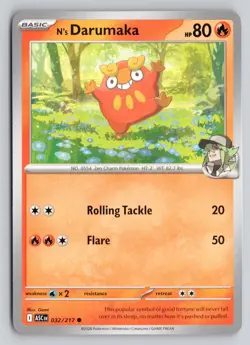 N'S DARUMAKA 032/217 COMMON ME: ASCENDED HEROES POKEMON NM - Image 1