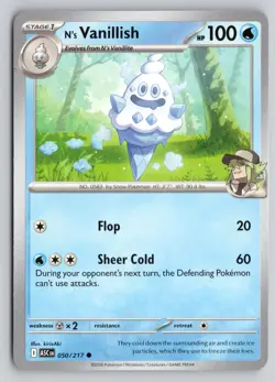 N'S VANILLISH 050/217 COMMON ME: ASCENDED HEROES POKEMON NM - Image 1